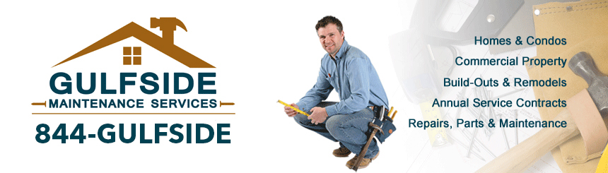 Gulfside Maintenance Service logo using 1-844-GULFSIDE