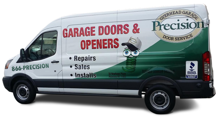 Precision overhead doors van using 1-866-PRECISION
